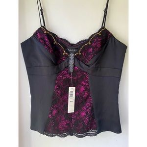 Laundry by Shelli Segal Cami adjustable strap blouse NWT